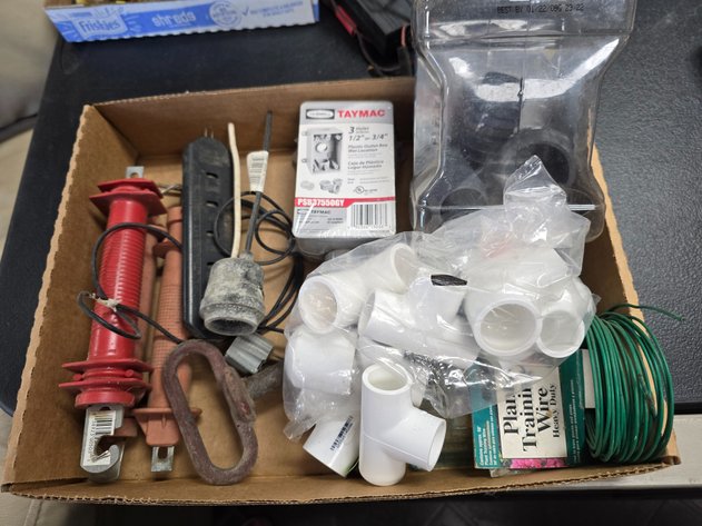 Image for Miscellaneous, plumbing items and electrical and fence connectors