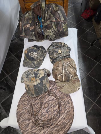 Image for Camouflage hats and xlg. Cover-alls