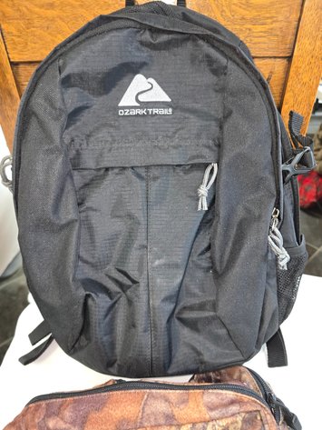 Image for Ozark back pack, Cabelos waist hunting pouch, camo hats