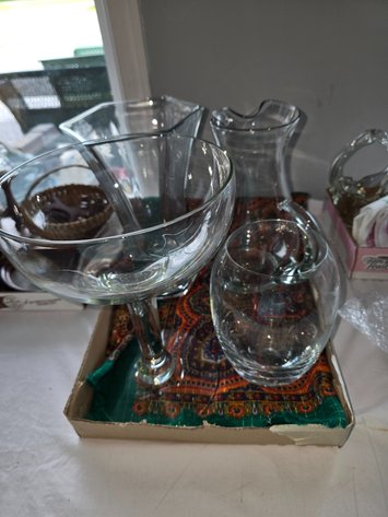 Image for Vases and hand blown pitcher