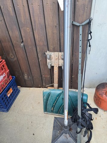 Image for Tamping bar ,snow shovel, tree stand brace and small dolly