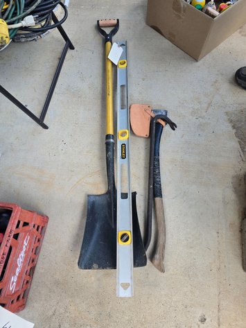 Image for Flat shovel, crow bar, ax, level