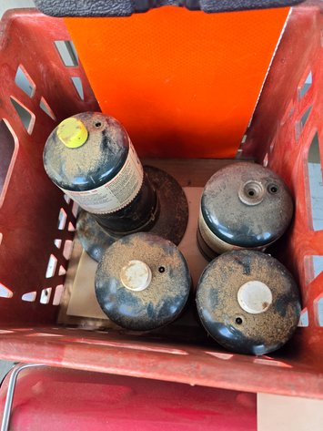 Image for Common lantern, propane tanks and grill