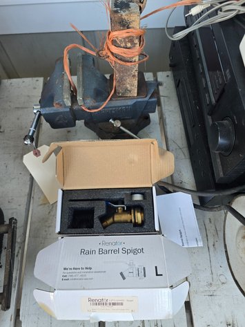 Image for Large magnet, craftsman vice. Rain barrel spigot