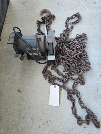Image for Chain ( appx 20 ft) and bench grinder