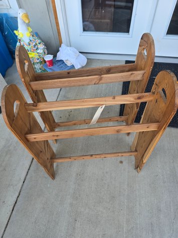 Image for 2 primitive quilt racks handmade