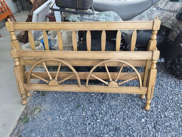 Image for Full size headboard and footboard and frame plus twin size bed