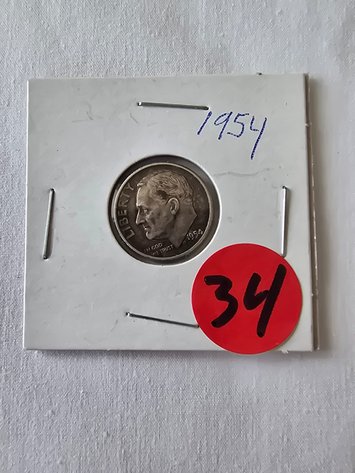 Image for 1954 Roosevelt Dime