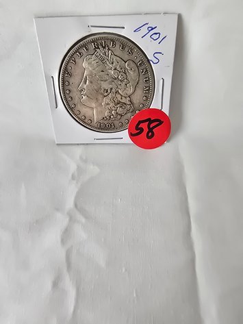 Image for 1901 S Morgan silver dollar