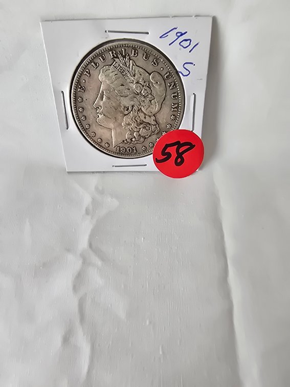 1901 S Morgan silver dollar