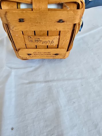 Image for 1996 booking basket, rare, with leather strap