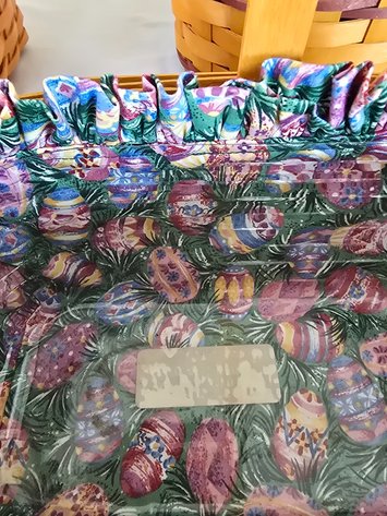 Image for 1997 Longaberger basket with liner and cloth Easter liner