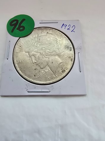 Image for 1922 US PEACE SILVER DOLLAR