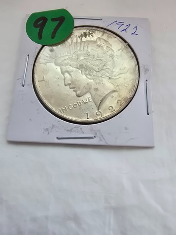 Image for 1922 US PEACE SILVER DOLLAR