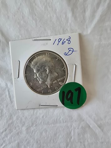 Image for 1968 D Kennedy half dollars