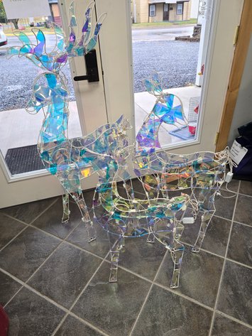 Image for Three lighted prism family deer