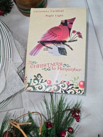 Image for 12 Cardinal plates garland and nightlight