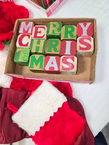 Image for Christmas wreath,  stocking, BLOCKS
