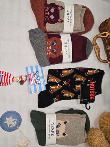 Image for New kitty socks, Boys Bears,Wedgewood orna.  ect