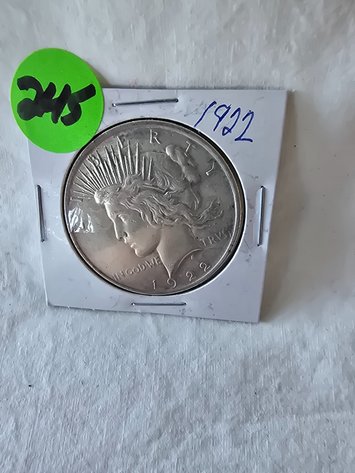 Image for 1922 US PEACE DOLLAR