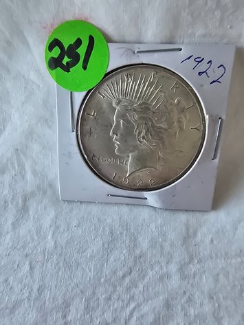 Image for 1922 PEACE SILVER DOLLAR