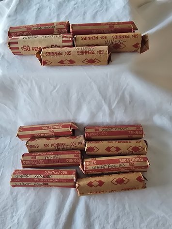 Image for 13 ROLLS WHEAT PENNIES