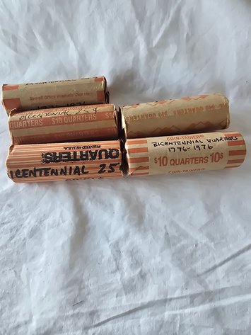 Image for 5 rolls of Bicentennial quarters