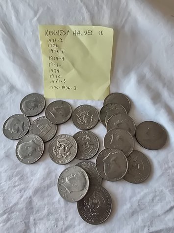 Image for 18 Kennedy half dollar