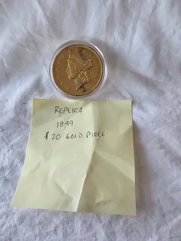 Image for Replica 1849 $20 gold piece