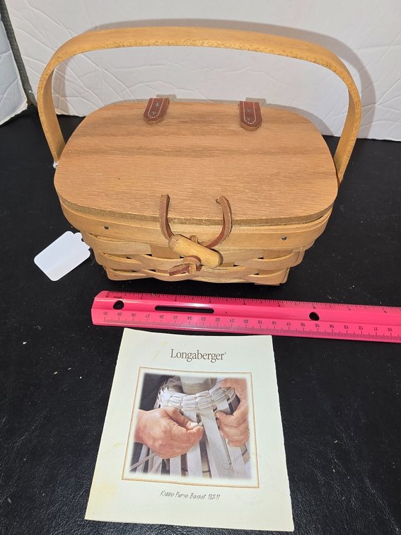 Longaberger basket with attached lid