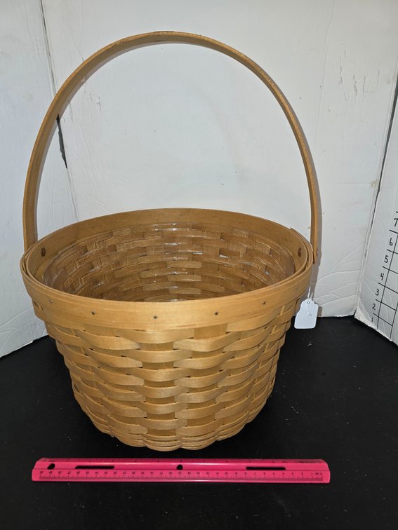 Large  longaberger basket with clear protector 2003
