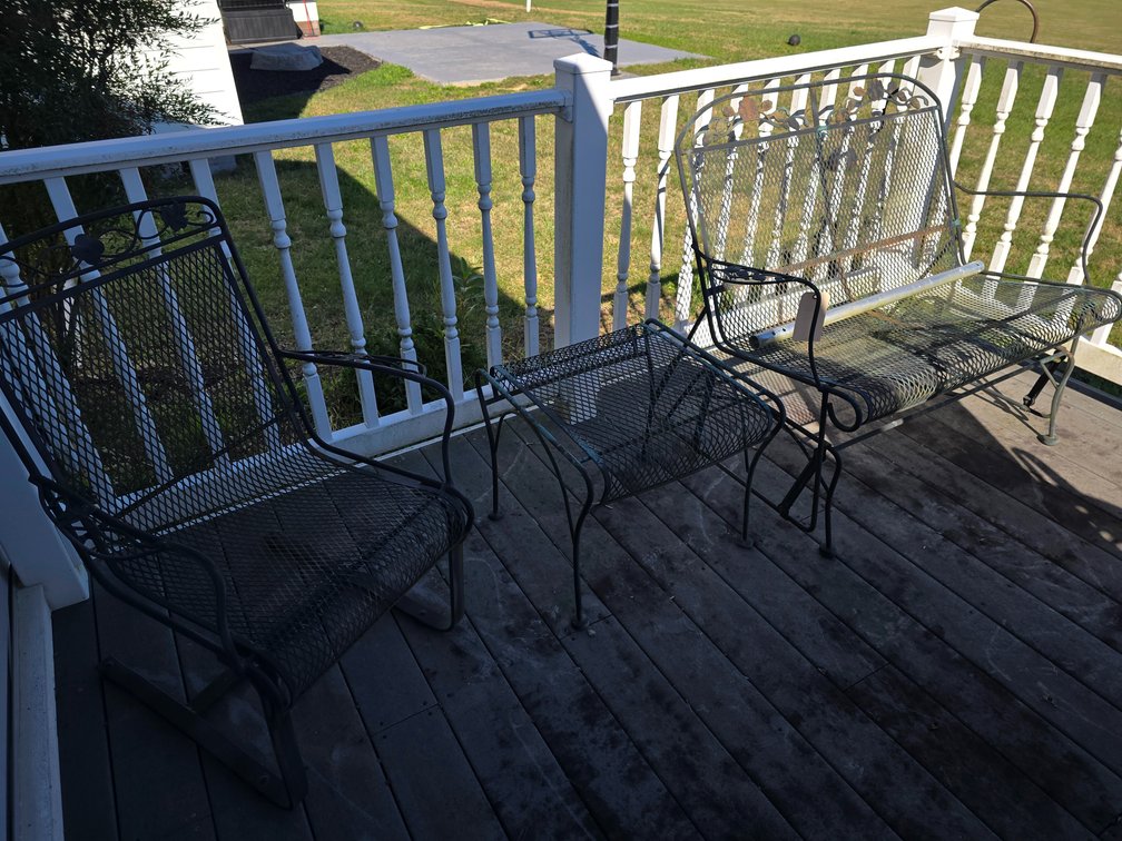 Wrought iron 3 pc. Patio set