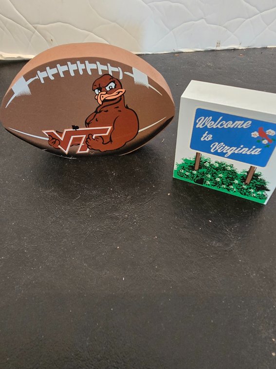 Cats Meow VT football and Va road sign