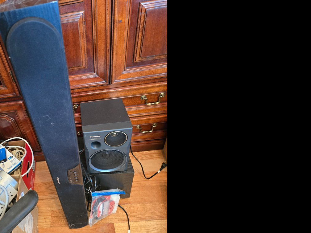 Two speakers used with TV