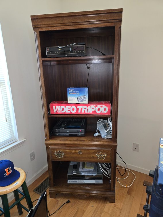 TV CABINET AND itemc, inc. Video camera tripod