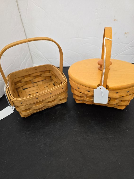 Longaberger Baskets,  2, one with lid
