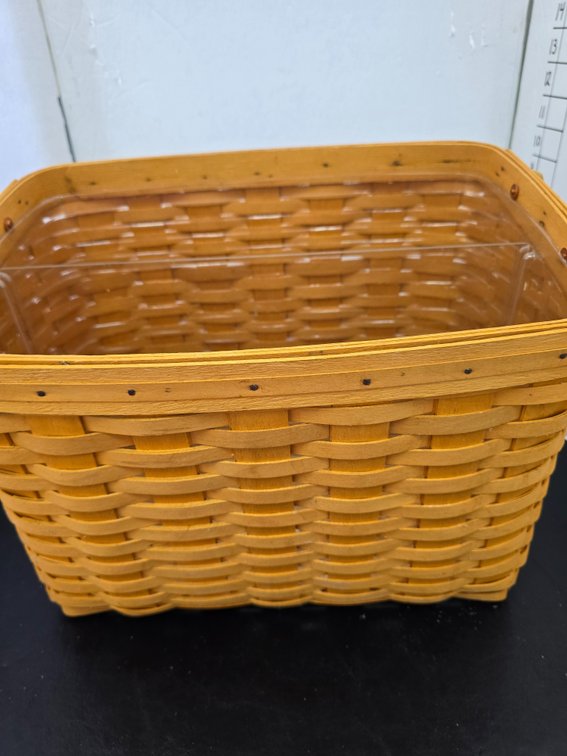 Longaberger basket  with protector,  2000