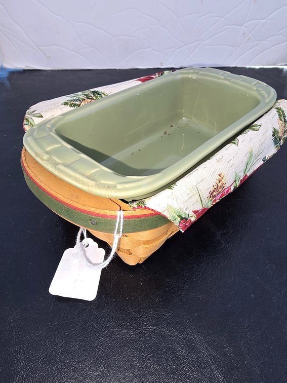 Longaberger basket with baking dish,  liner 2006