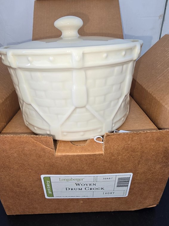 Longaberger Woven Drum crock