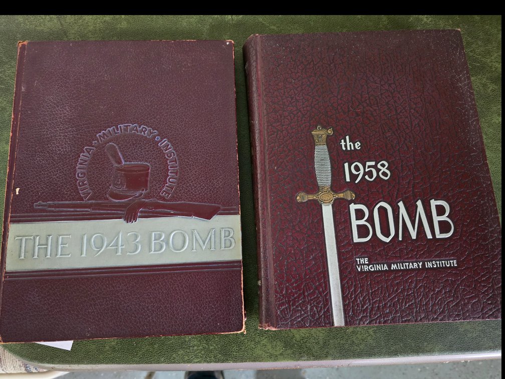VMI BOMB YEARBOOKS 43 and 58