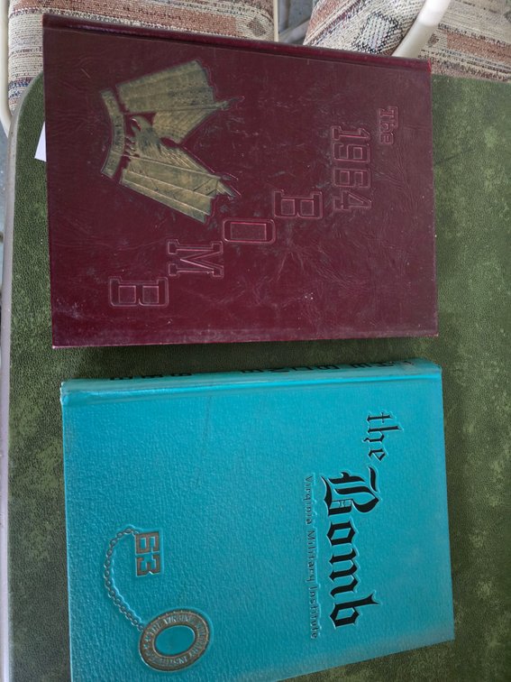 VMI YEARBOOK THE BOMB, 1963 AND 64