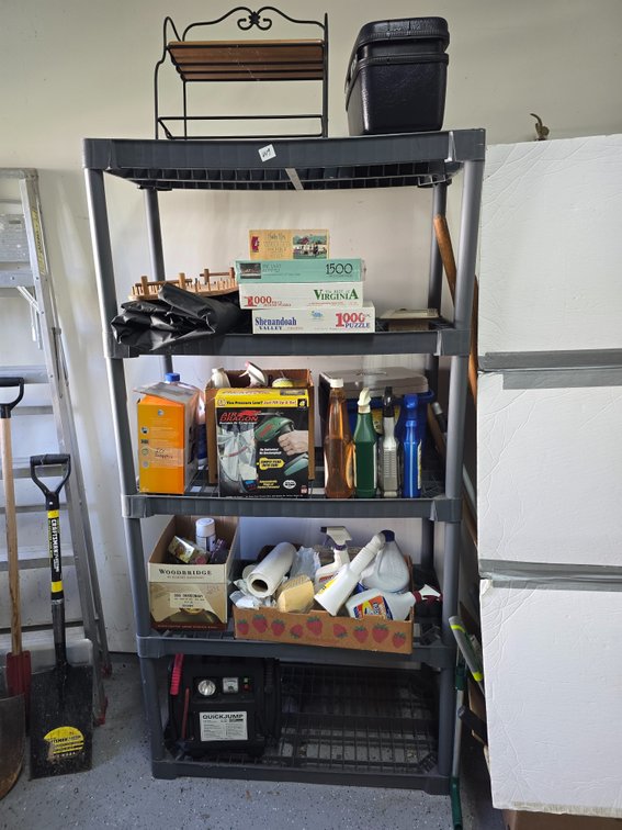 Shelf unit and items on it!