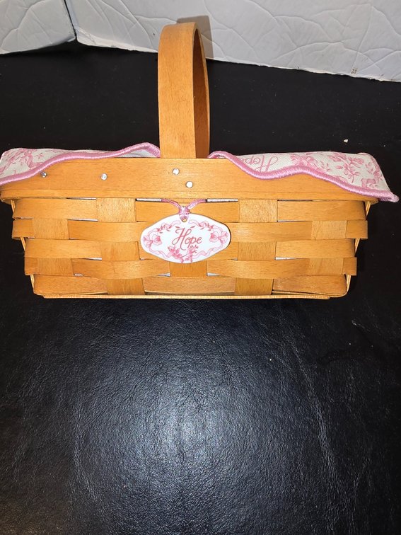 Longaberger basket with liner. 2000 " Hope"