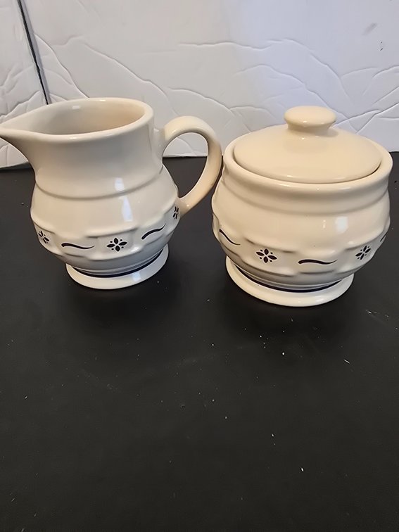 LONGABERGER sugar and creamer