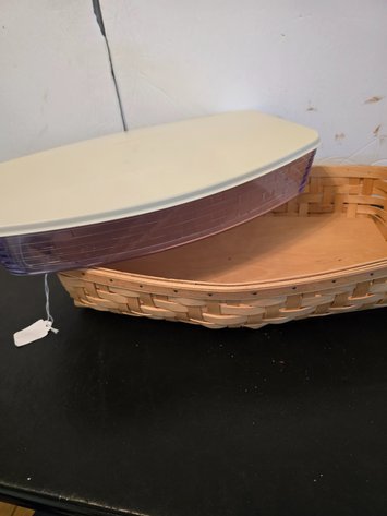 Image for Longaberger woven serving tray basket 2006