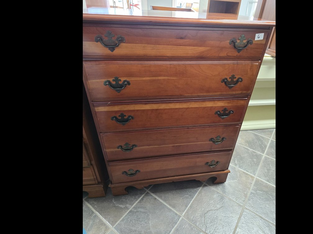 Five drawer chest of drawers