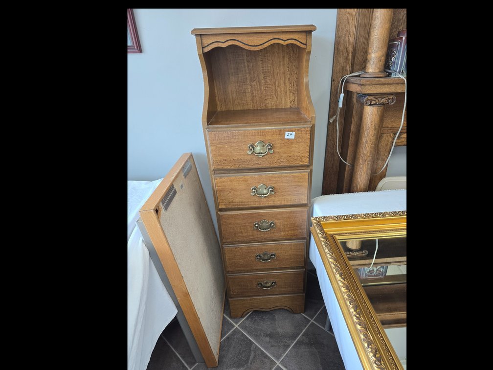Five drawer storage cabinet