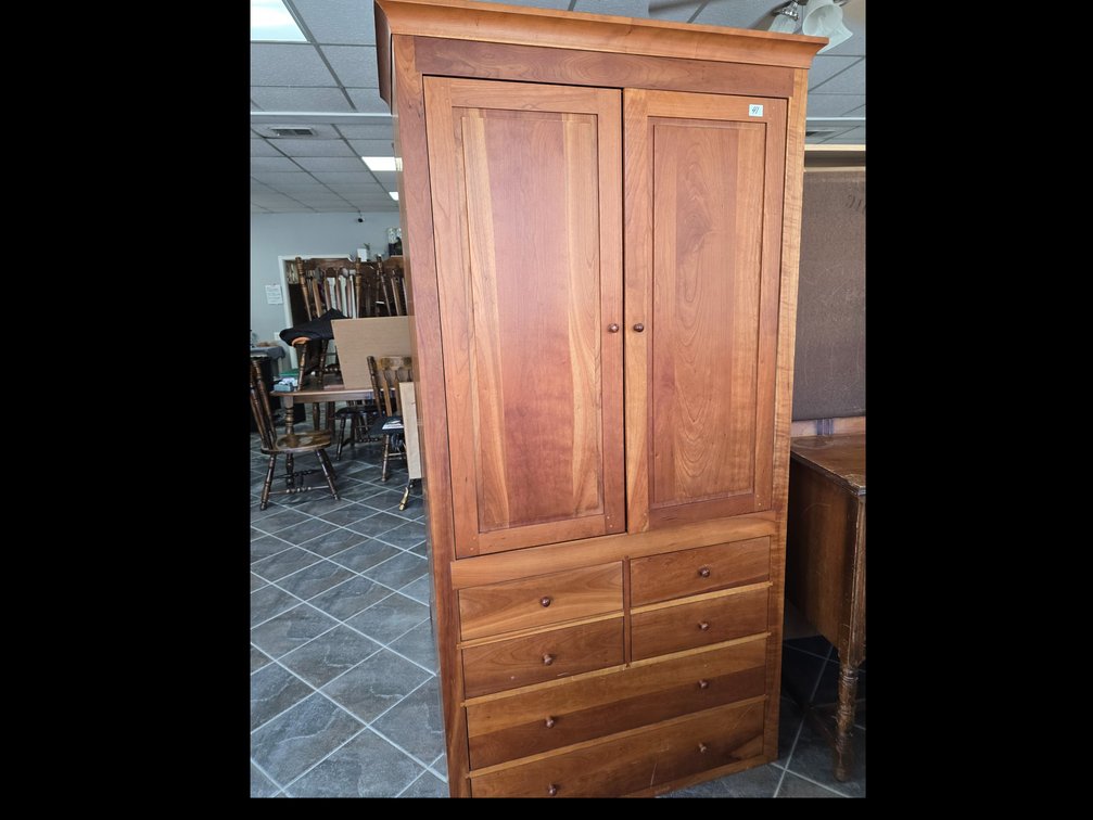 Storage cabinet made into a bar. 