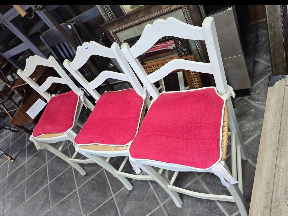 3 wooden bar chairs 