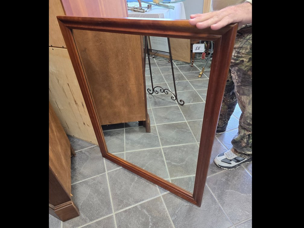 Wooden framed mirror,  very nice, heavy